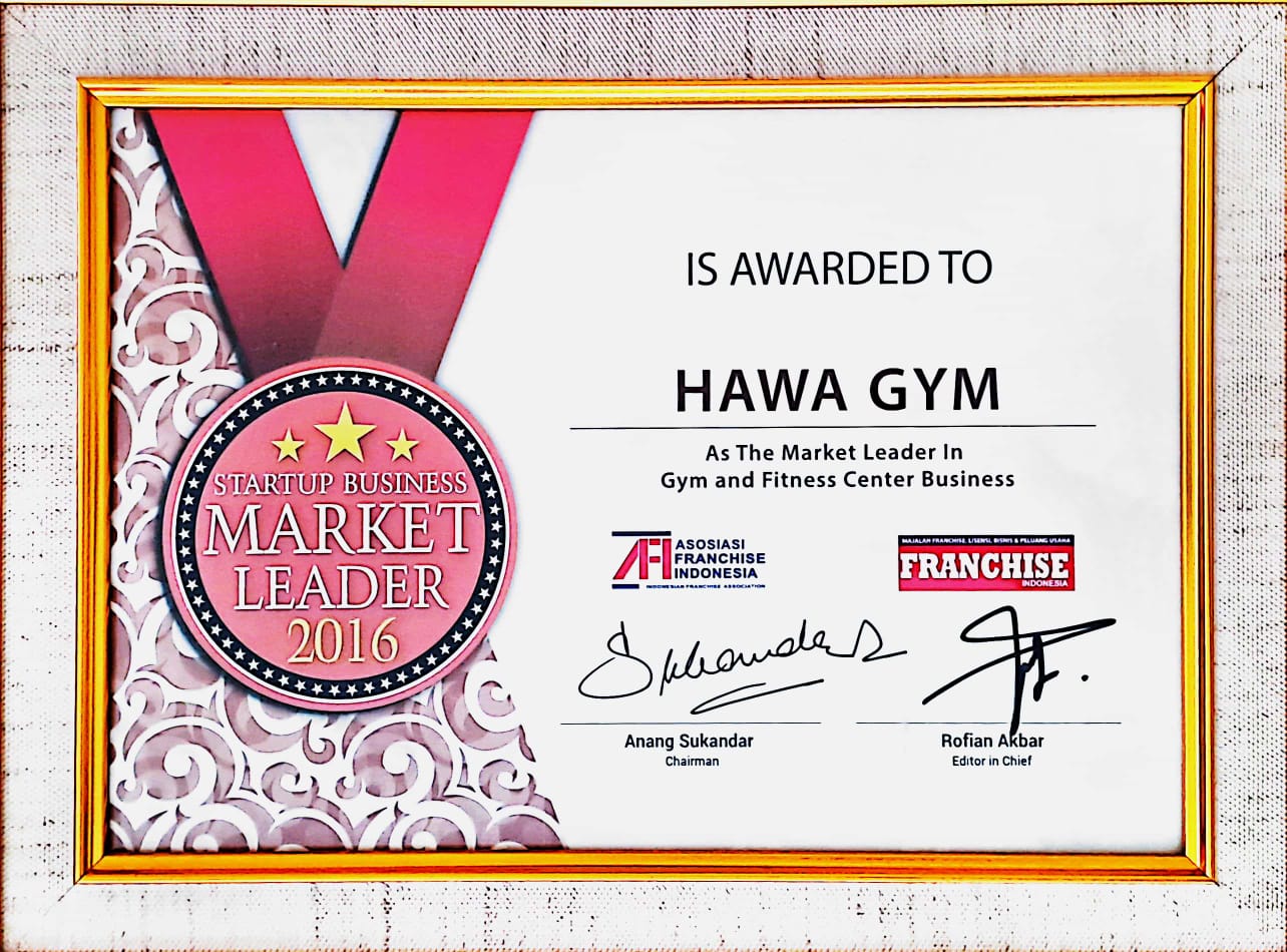 Penghargaan Market Leader untuk Hawa Gym